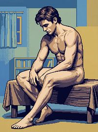 Nude Man Sitting by Markus Gann