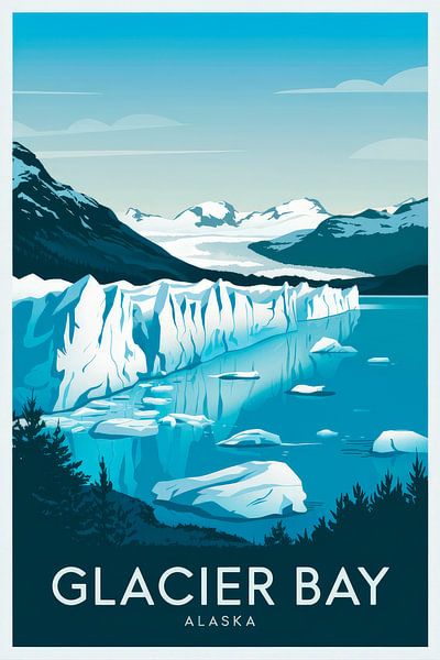 Glacier Bay, Alaska by Poster Art Shop