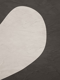 Minimalistische abstrakte Kunst mit organischen Formen in Erdtönen von Online Arts