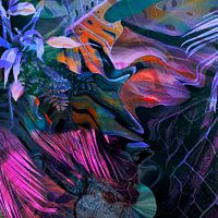 Wilde Natuur Abstracte Palmblaadjes
