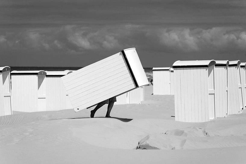 Cabines de plage à Katwijk aan Zee par Evert Jan Luchies