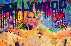 Brigitte Bardot Pop Art Collage - Hollywood van Felix von Altersheim