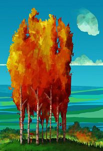 Burning birches by Thomas Dijkstra