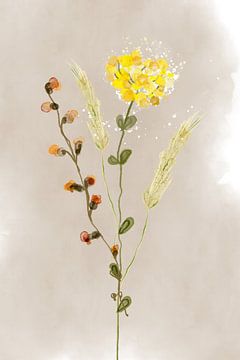 illustration d'un beau bouquet de fleurs des champs sur Debbie van Eck