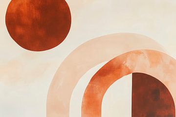 Geometric harmony in earthy tones by Poster Art Shop
