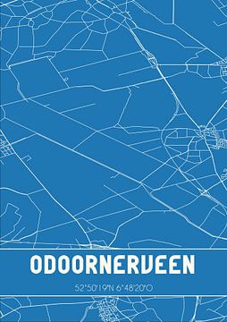 Blauwdruk | Landkaart | Odoornerveen (Drenthe) van Rezona