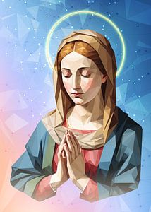 Die betende Madonna Lowpoly