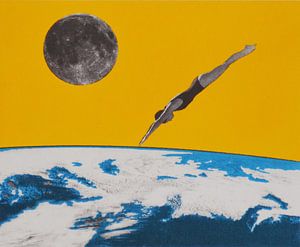 The space dive, 2016, (sérigraphie) sur Anne Storno