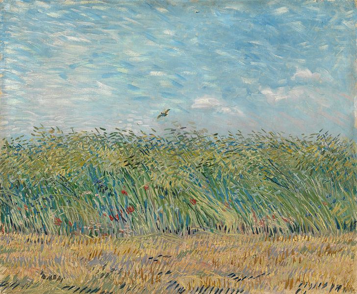 Vincent van Gogh, Maisfeld mit Rebhuhn von 1000 Schilderijen