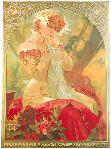 LeFevre-Utile (Sarah Bernhardt) by Alphonse Mucha by Peter Balan