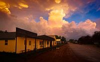 Zonsondergang na de storm