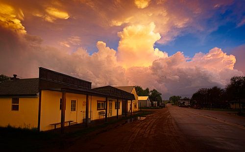 Zonsondergang na de storm