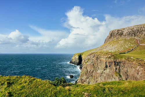 Neist Point in Groot-Brittannië. Panorama Cliffs in Schotland. Isle of Skye Idylle en rust