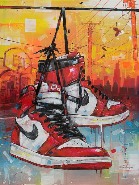 Nike Air Jordan Gemälde von Jos Hoppenbrouwers