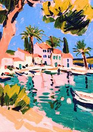 Côte méditerranéenne avec ses maisons blanches sur Niklas Maximilian