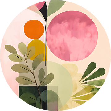 Botanisch Abstract Groen Roze van Gypsy Galleria