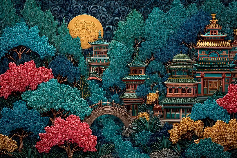 modern japanese painting by Egon Zitter
