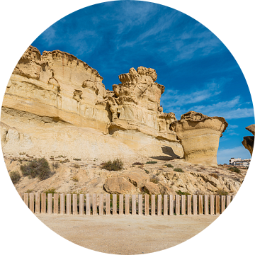 unieke erosie / zandsculpturen van Bolnuevo in Murcia, Spanje