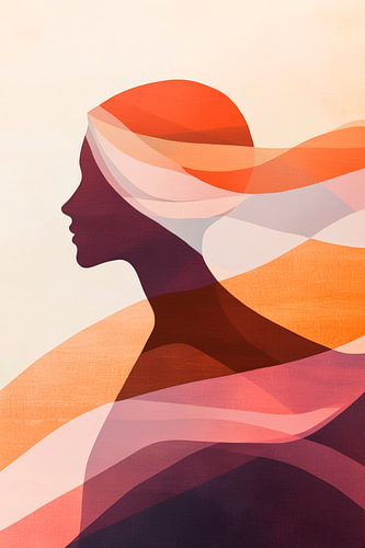 Flowing silhouette in soft colours