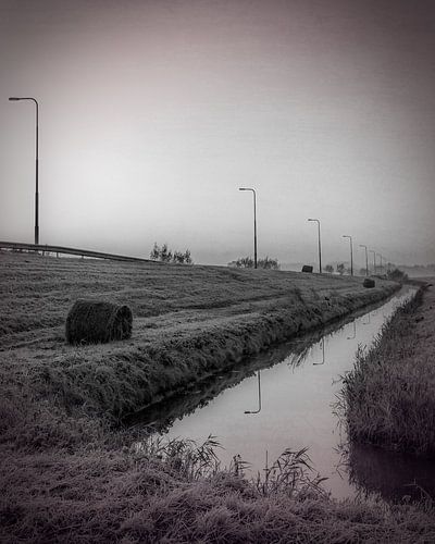Provincial road and ditch, IJsselstein