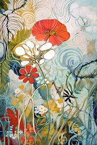 Abstract botanisch #14 van Bert Nijholt
