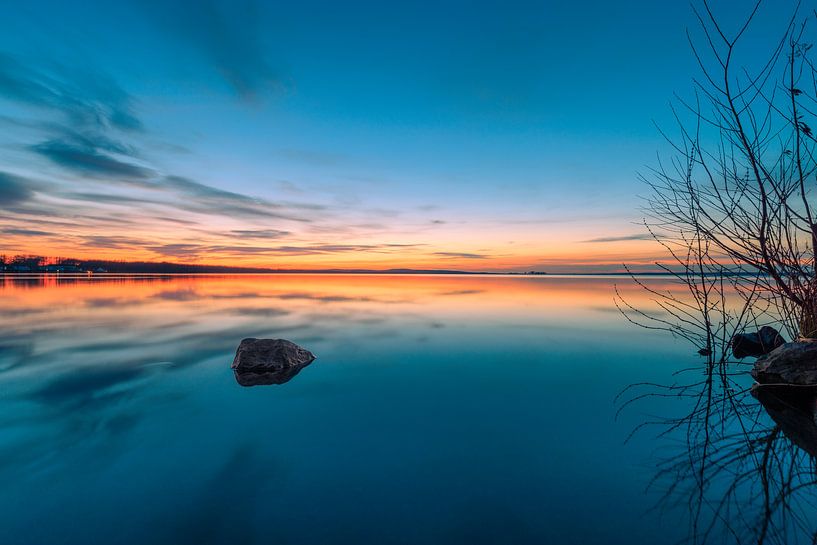 Zonsondergangromantiek aan het Steinhuder Meer van Horst Husheer