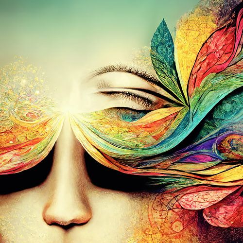 Les yeux grands fermés. "Regarder avec les yeux fermés"