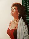 Sophia Loren Gemälde 2 von Paul Meijering Miniaturansicht