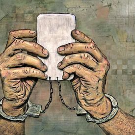Internet Online verslaving op mobiele telefoons van Stefan teddynash