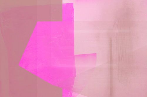 Abstract in roze, bruin en beige (gezien bij vtwonen) van Studio Allee