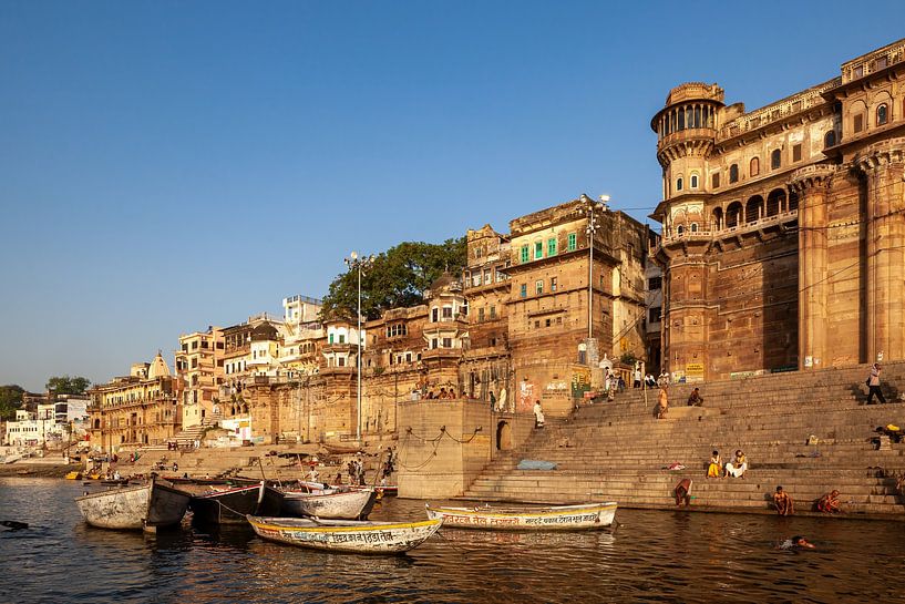 The ghats of Varanasi on the Ganges by Roland Brack