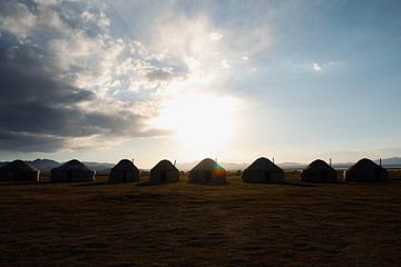 Golden yurts by Kimberley Jekel