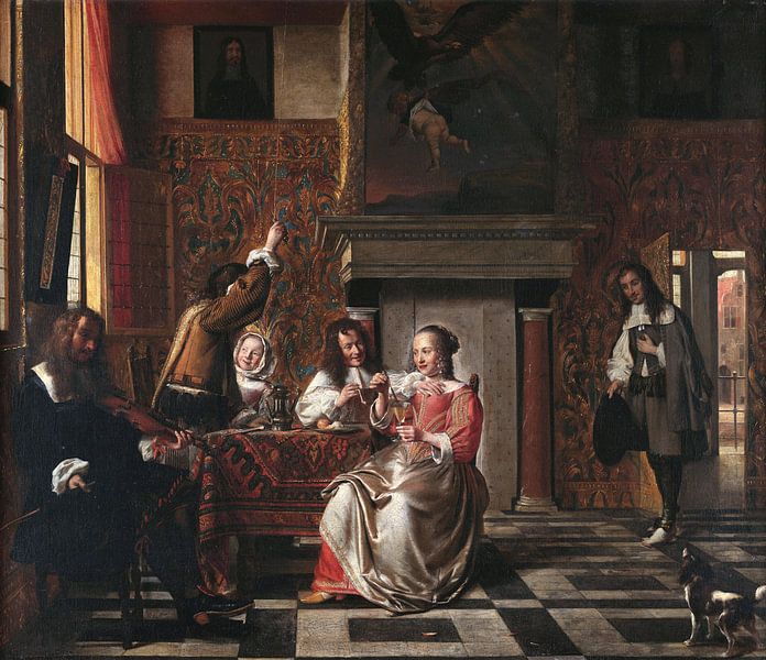 Joyeuse compagnie, Pieter de Hooch par Des maîtres magistraux