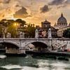 Coucher de soleil à Rome - Vues du Vatican sur Marco Schep