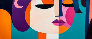 Colourful reverie - Female portrait by Poster Art Shop