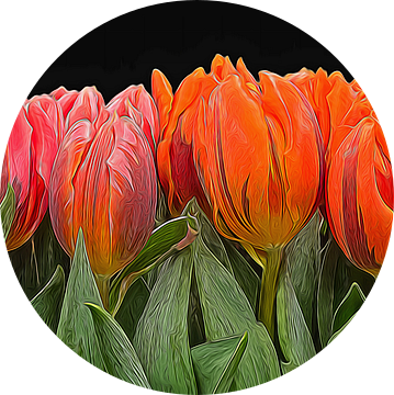 Schilderij van tulpen  digital Art van eric van der eijk