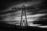 Elektriciteitsmast Lucht zwart/wit van Frank Slaghuis thumbnail