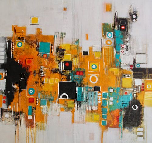 Color composition from lines and areas No. 4 by Claudia Neubauer