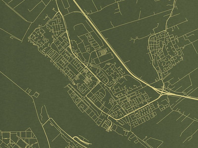 Kaart van Maassluis in Groen Goud van De Kaartenwinkel