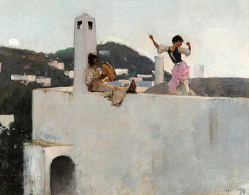 Capri Girl on a Rooftop, John Singer Sargent
