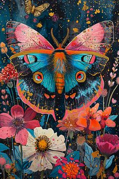 Floral moth by haroulita