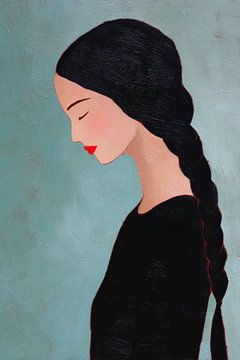 Woman with a plait by Franka Poulain
