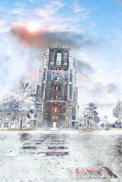 Leeuwarden Oldehove Painted art 2 van Marcel Kieffer