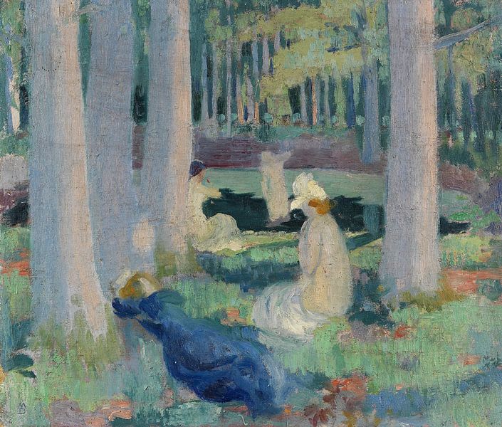 MAURICE DENIS, In the woods (bathing / swimming at Mare aux Canes), 1898 by Atelier Liesjes