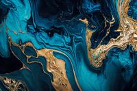 Marmer goud blauw zwart 2