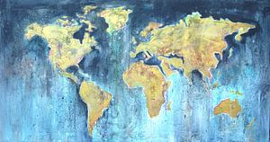 Worldmap Painting - Weltkarte von Atelier Paint-Ing