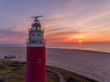 Leuchtturm Eierland Texel Schöner Sonnenuntergang von Texel360Fotografie Richard Heerschap