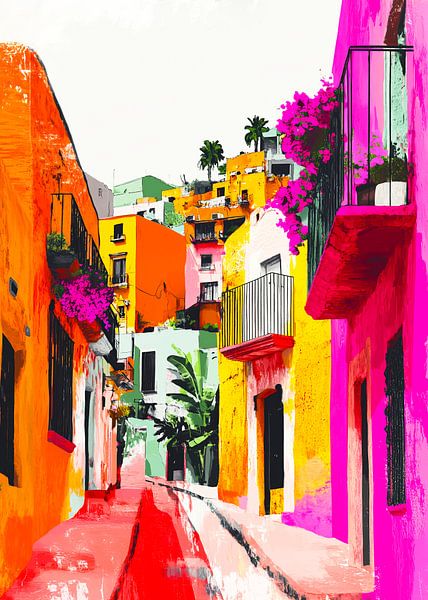 Mexico stad kunst van JBJart Justyna Jaszke