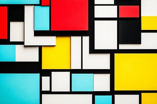 Geometrisch ontwerp met primaire kleuren