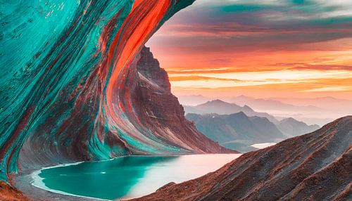 Beautiful landscape with lake